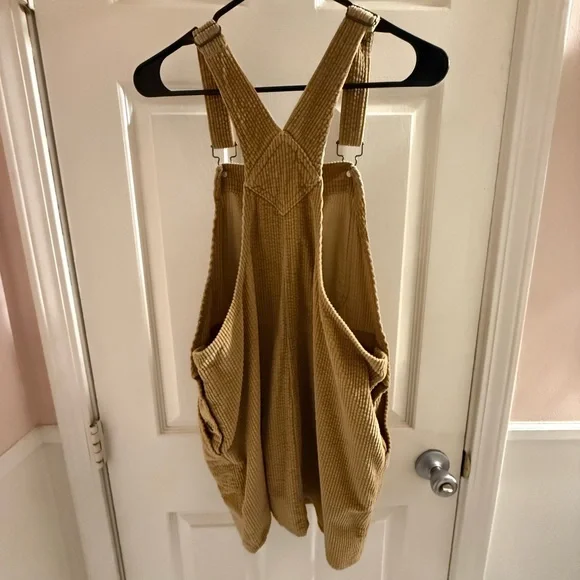 Wild Fable Yellowish Gold Corduroy Overalls - Picture 2 of 7